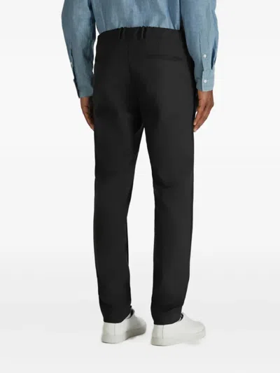 Incotex Tailored Trousers With Pockets And Loops In Black