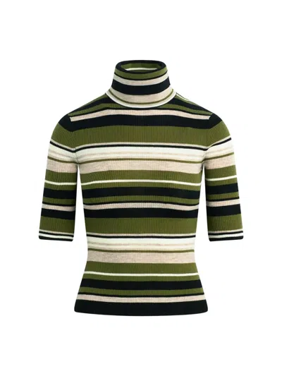 Favorite Daughter The Amelia Merino Wool Turtleneck Top In Gray