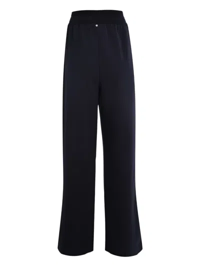 Lorena Antoniazzi Drawstring Wide-leg Trousers In Black