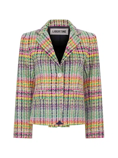 Libertine Checked Single-breasted Blazer In Multi