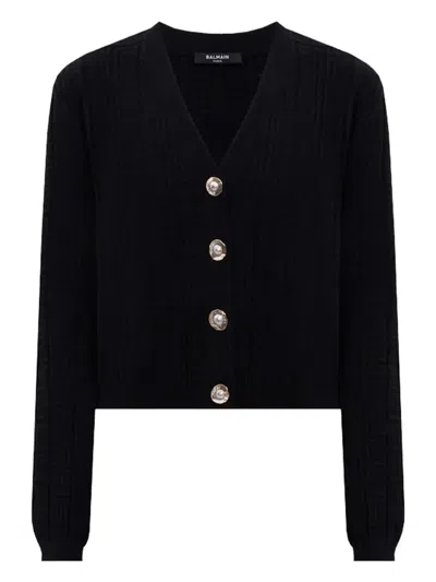 Balmain Classic Short Cardigan Clothing In Black
