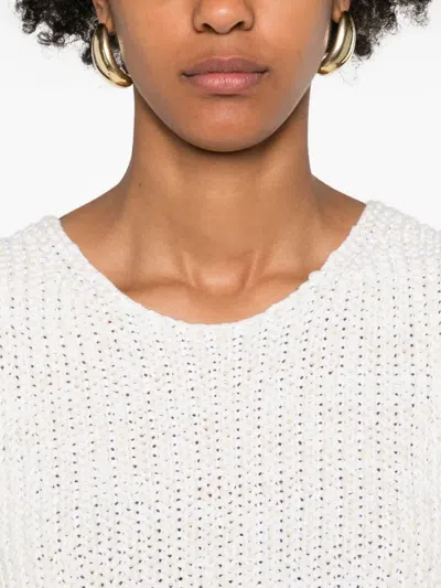 Marc O'polo Open-knit Sleeveless Top In White
