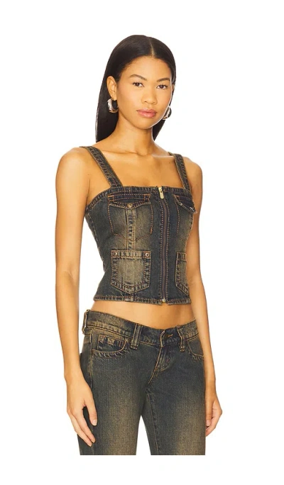 Abrand Utility Top Hillary In Blue