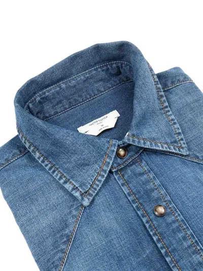 Jacob Cohen Denim Jacket With Chest Pockets And Point Collar In Blue