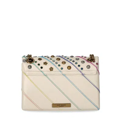 Kurt Geiger London Mini Kensington Leather Convertible Shoulder Bag In White