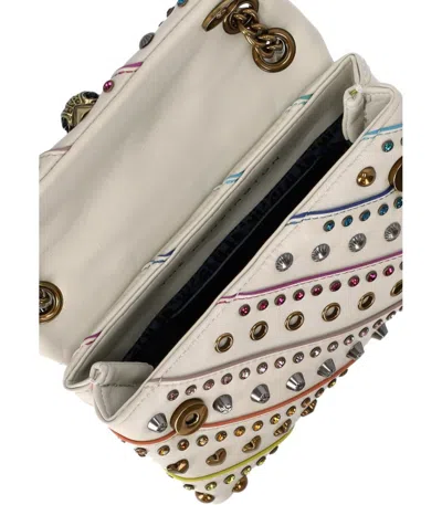 Kurt Geiger London Mini Kensington Leather Convertible Shoulder Bag In White