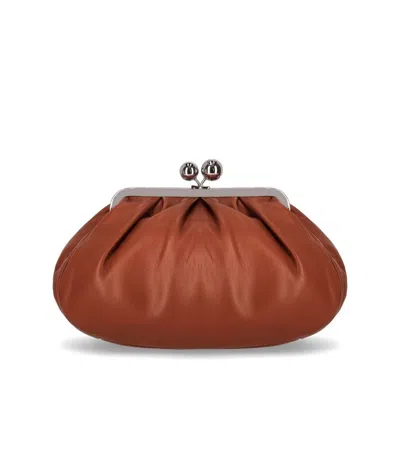 Weekend Max Mara Pasticcino Cubico Medium Coccio Clutch In Brown