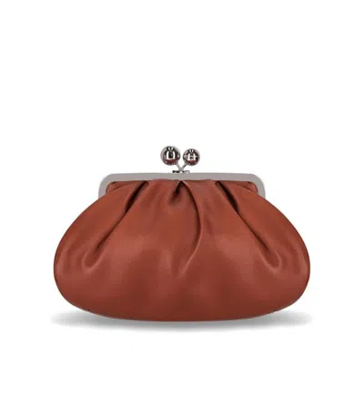 Weekend Max Mara Pasticcino Cubico Medium Coccio Clutch In Brown