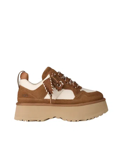 Ugg Astromel Platform Lace-up Sneakers In Brown