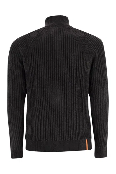 Rrd Velvet Turtleneck Knit In Black