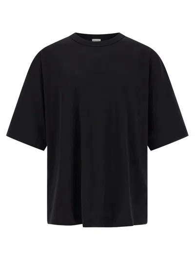 Dries Van Noten Oversized Black Cotton T-shirt In Black