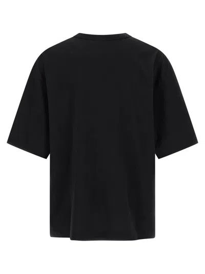 Dries Van Noten Oversized Black Cotton T-shirt In Black