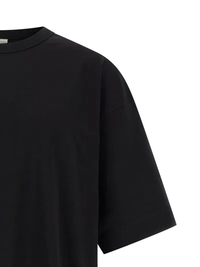 Dries Van Noten Oversized Black Cotton T-shirt In Black