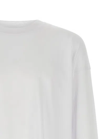 Dries Van Noten White Mock Neck Long Sleeve T-shirt In 1 White