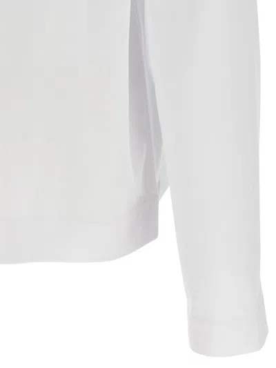 Dries Van Noten White Mock Neck Long Sleeve T-shirt In 1 White