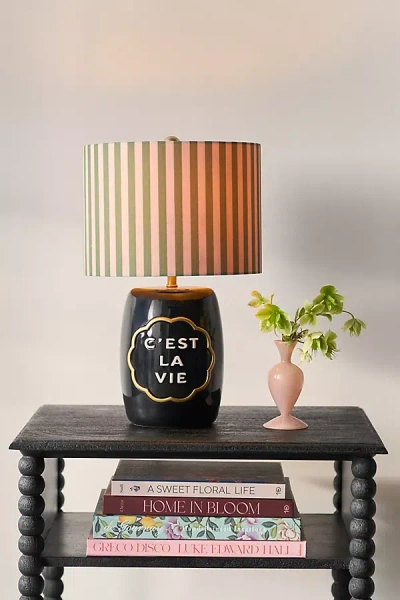 Anthropologie Claudette Text Table Lamp In Multi