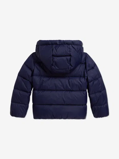 Ralph Lauren Long-sleeved Down Jacket In Blue