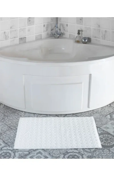 Brooks Brothers Circle-in-square Bath Mat In White