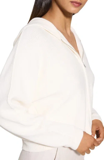 Theory Zip-up Hoodie In Rounded Cotton In Brown