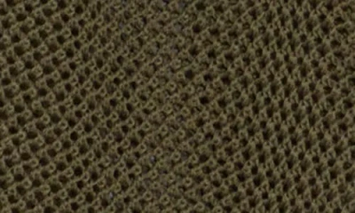 Nordstrom Open Stitch Open Front Cotton Cardigan In Green