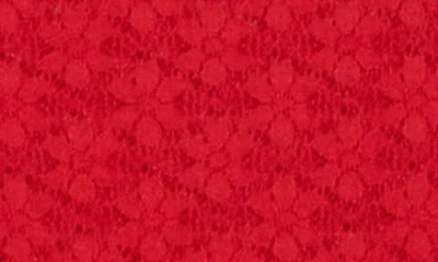 Sanctuary Neck Long Sleeve Lettuce Edge Top In Red