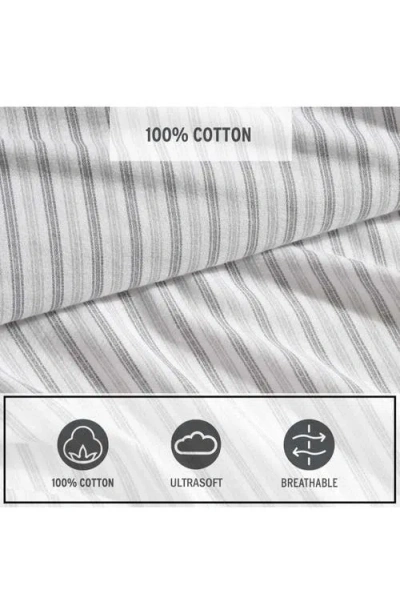 Eddie Bauer Printed Cotton Flannel 4-pc. Sheet Set, King In White