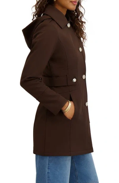 Kensie Water Resistant Soft Shell Jacket In Black