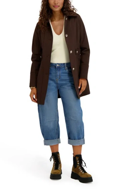 Kensie Water Resistant Soft Shell Jacket In Black