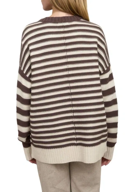 Blu Pepper Stripe Pullover Sweater In Multi