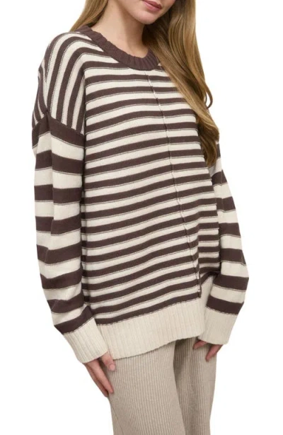 Blu Pepper Stripe Pullover Sweater In Multi