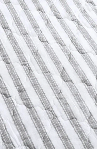 Stone Cottage Willow Way Ticking Stripe Quilt & Sham Set In White