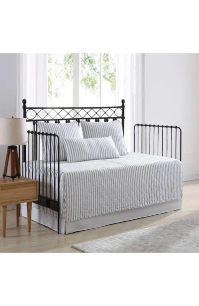 Stone Cottage Willow Way Ticking Stripe Quilt & Sham Set In White