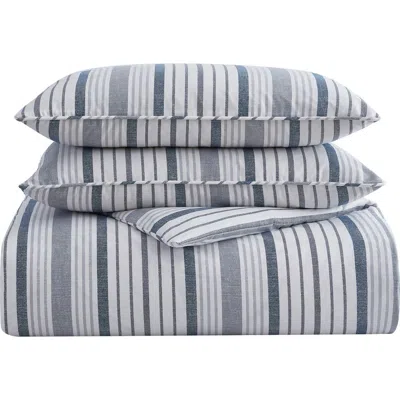 Stone Cottage Conrad Reversible Cotton Sateen Comforter & Sham Set In Blue