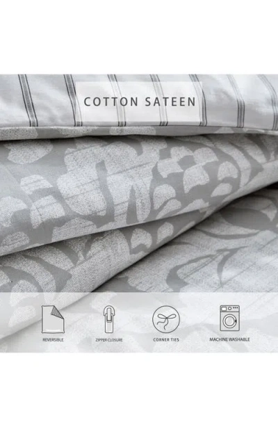 Stone Cottage Camden Cotton Sateen Comforter & Sham Set In Gray