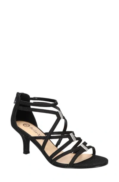 Bella Vita Karlette Womens Open Toe Slip On Strappy Sandals In Black