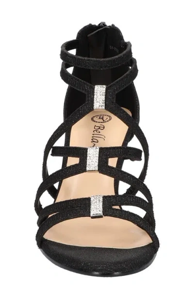 Bella Vita Karlette Womens Open Toe Slip On Strappy Sandals In Black