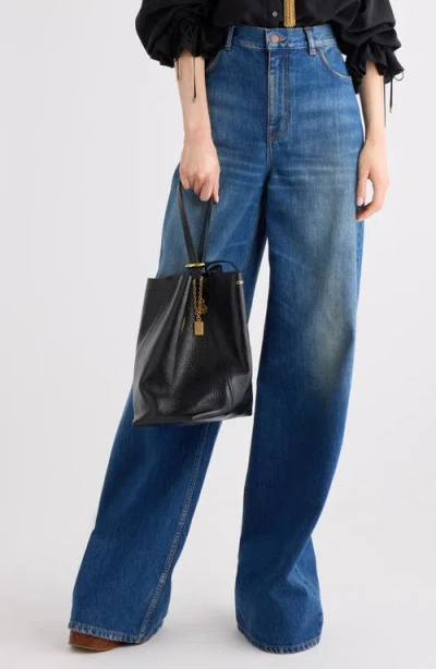 Chloé Borsa Shopping Spin Piccola In Pelle Nera Donna In Black