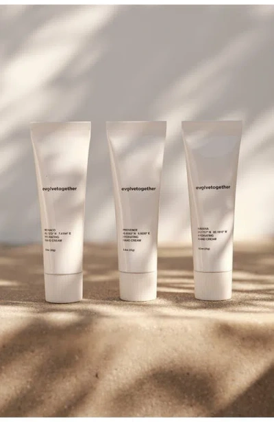 Evolvetogether Hydrating Hand Cream 3-piece Discovery Set In Transparent
