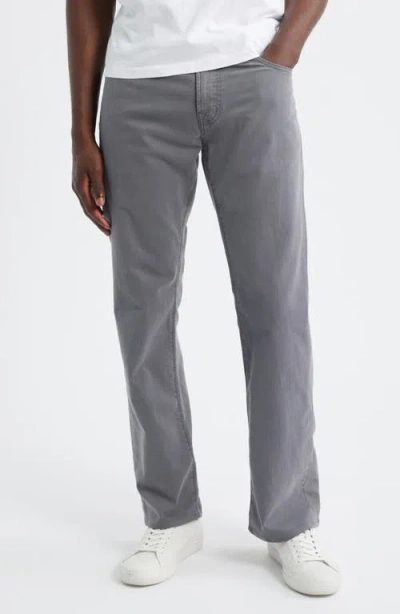Ag Everett Sueded Stretch Sateen Slim Straight Leg Pants In Sulfur Bayside Road