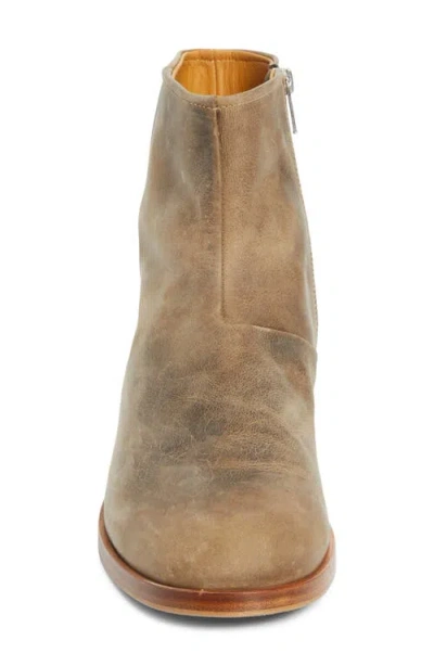 Common Projects Waxed Leather Zip Boot In Brown