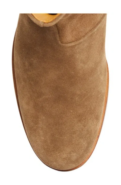 Common Projects Zipped Boot Ankle Boots In Camel Suede In Brown
