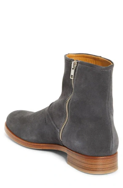 Common Projects Zipper Boot In Waxed Suede In Gray