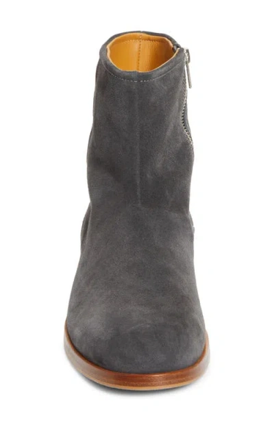 Common Projects Zipper Boot In Waxed Suede In Gray