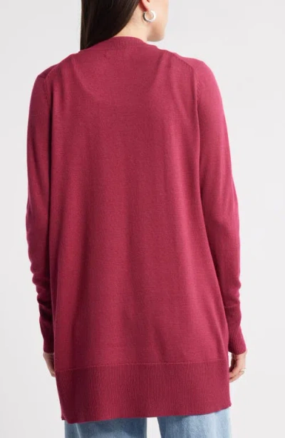 Caslonr Caslon(r) Everyday Open Front Cardigan In Red