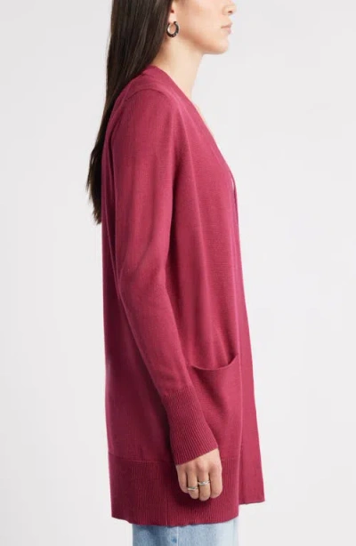 Caslonr Caslon(r) Everyday Open Front Cardigan In Red