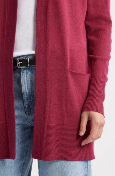 Caslonr Caslon(r) Everyday Open Front Cardigan In Red