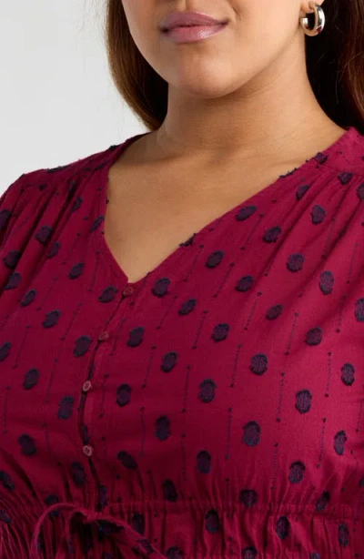 Treasure & Bond Tied Peplum Top In Purple