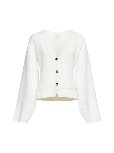 Khaite Scarlet Cashmere Cardigan In White