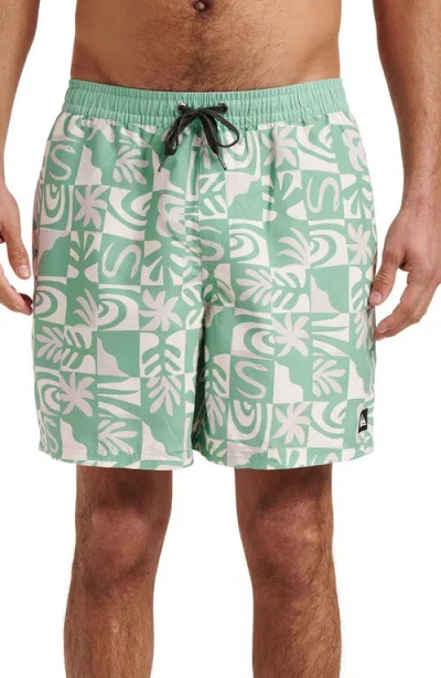 Quiksilver Men's Everyday Volley Terra Swim Shorts In Green