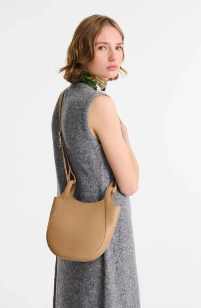 Longchamp Small Le Foulonne Leather Crossbody Bag In Brown